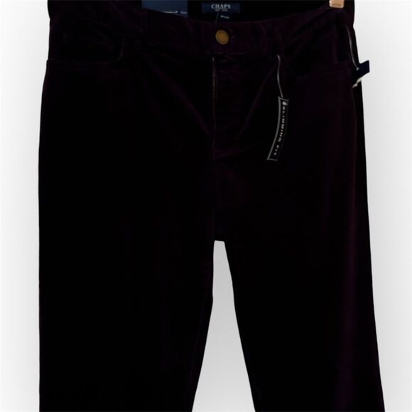 NWT Chaps Deep Purple Corduroy Straight Leg Pants | Sz. 6 Regular - Picture 5 of 9